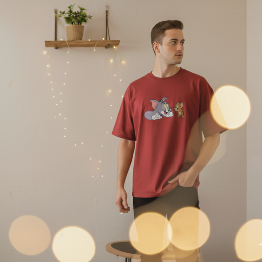 Looks Like Embroidery Design Oversized T-Shirt